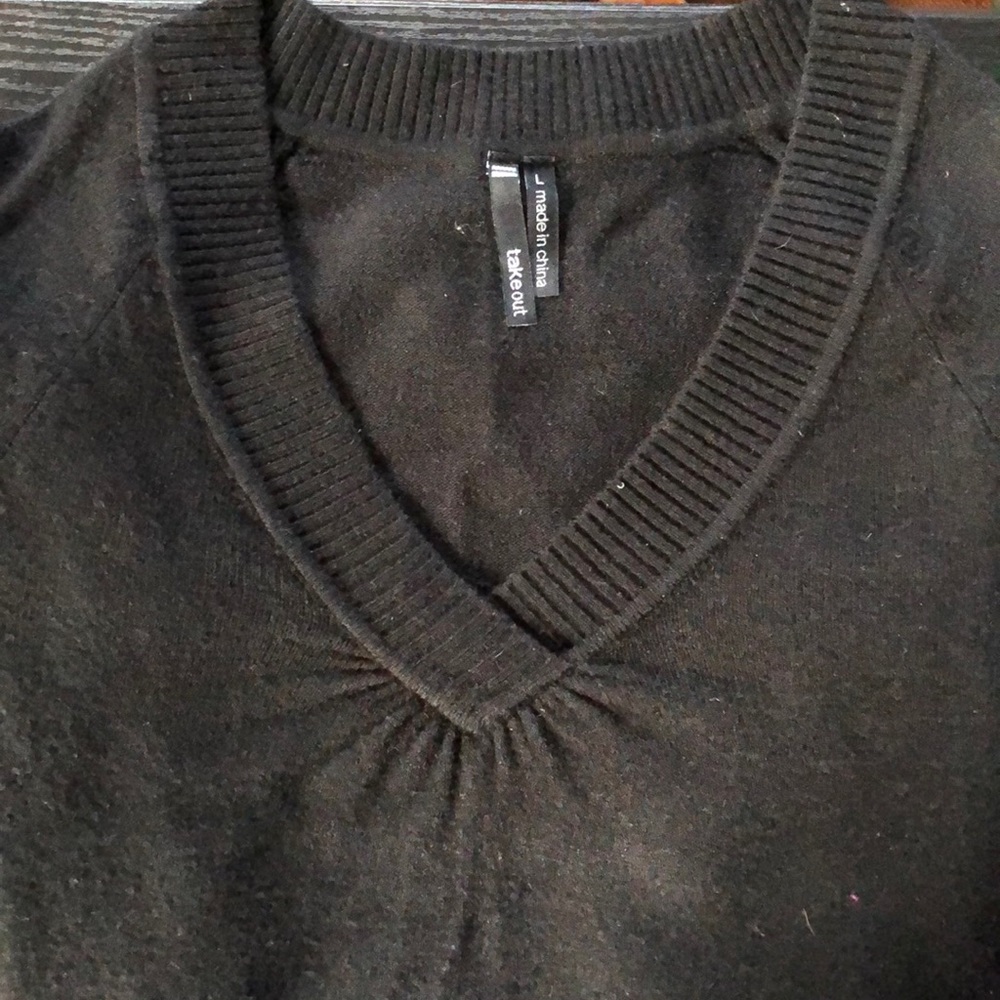 Black sweater V neck